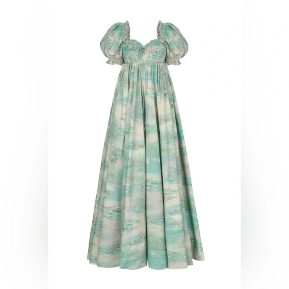 *hemmed* Water Lillies Seashell Gown - Picture 1 of 4